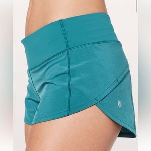 COPY - Teal LULULEMON 2.5 Inch Speed Up Shorts